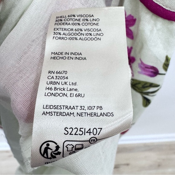 SAYLOR Ayame Flutter-Sleeve Smocked Tiered Maxi Dress Floral Nuuly New with tags - Picture 13 of 13